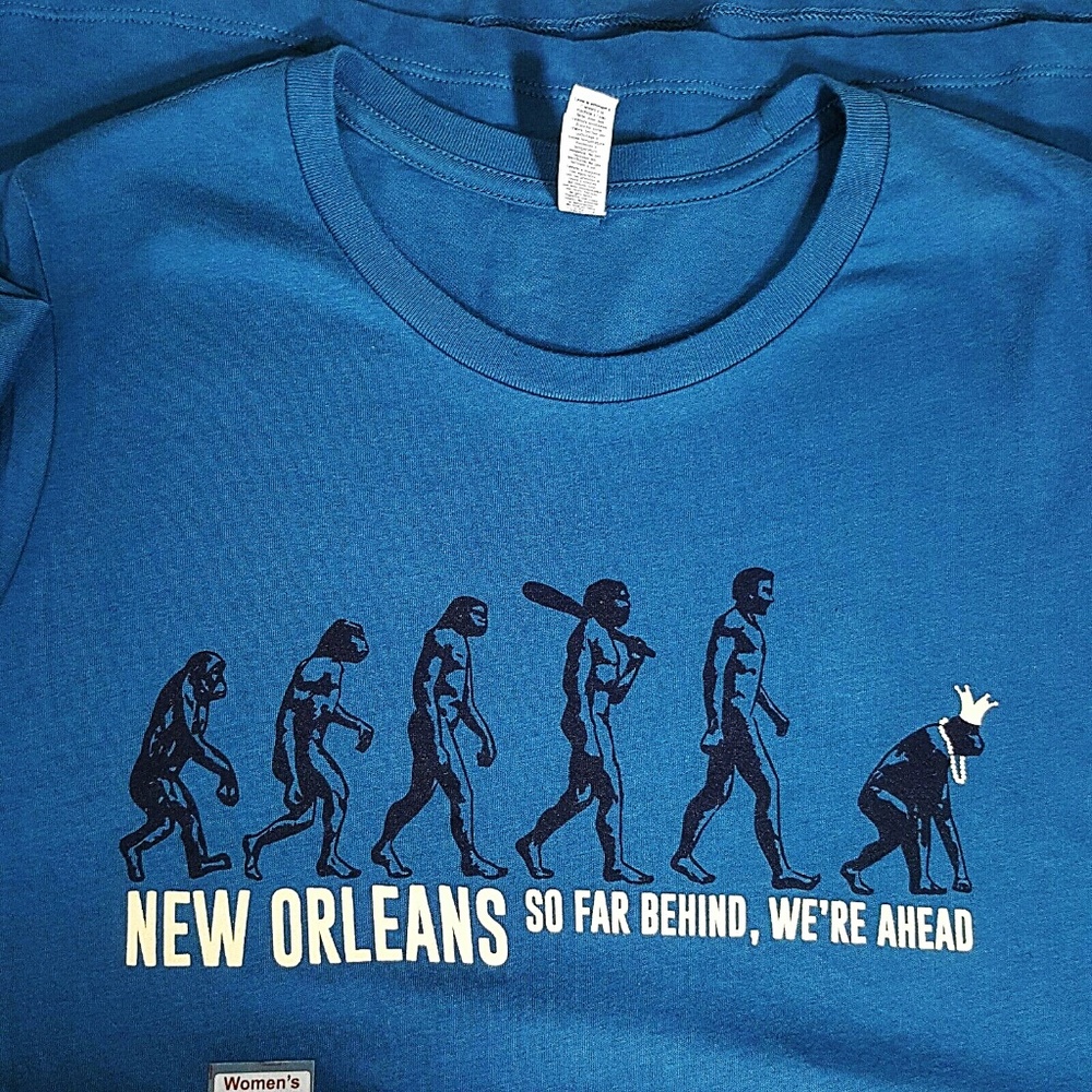 Dirty Coast New Orleans Evolution Tee Blue XL NWOT Second Line T Shirt